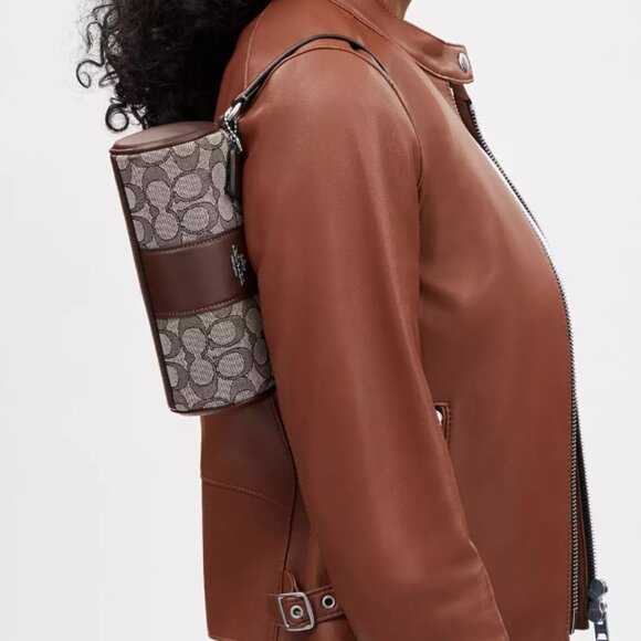 COACH Nolita Barrel Bag In Signature Jacquard CU989 NWT